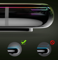 Baseus Full Coverage Vollbild Panzerglas 3D Hartglas f&uuml;r Apple iPhone XS / X schwarz