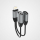 Dudao Kopfh&ouml;reradapter Lightning to Lightning Adapter + 3,5 mm Miniklinke f&uuml;r Musik und Aufladen Grau (L17i + Grau)
